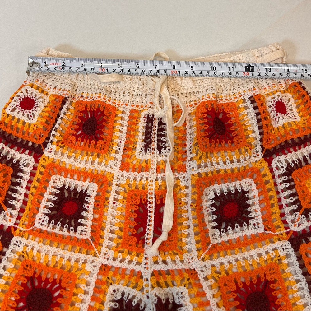 33 Coastal Granny Square Shorts Red Orange Crochet Women’s Medium - Picture 7 of 11